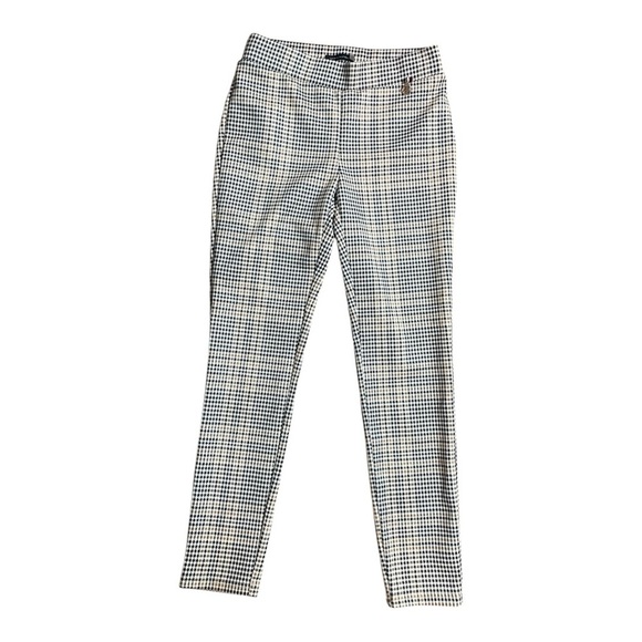 Tommy Hilfiger Pants - Tommy Hilfiger Plaid pull on skinny leg Trousers in Black, White, and Tan